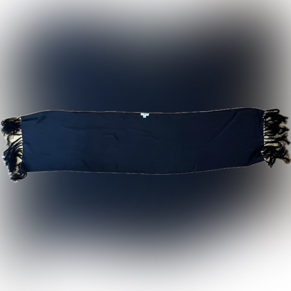 🏴💐100% Silk Shawl Floral Embroidered by Sue Wong | Black | 51”x18” + Fringe - Picture 15 of 17